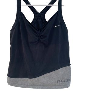Nike athletic top , hidden bra , active, running, workout, training